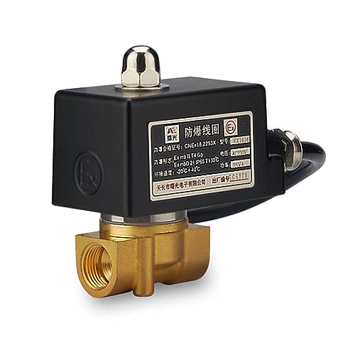 Serie DN10-50 explosionsgeschütztes Magnetventil AC220V DC12V Messing normalerweise geschlossenes Magnetventil for Flüssigkeit, Gas, Leichtöl(Npt-220v,DN25) von HBDCRJGE