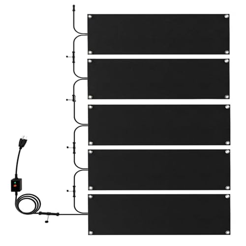Beheizte Schneeschmelzmatten Anti-Rutschdesign, mit Stromkabel Schneeschmelzende Gehwegmatte Schnelle Heizung und Konstante Temperatur, für Treppen Türen Treppen(25,4x76,2cm) von HBDSMLPL