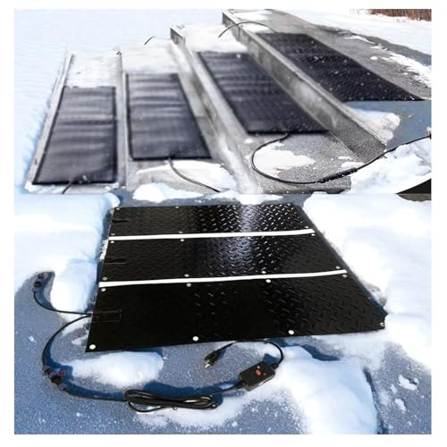 Beheizte Schneeschmelzmatten Anti-Rutschdesign, mit Stromkabel Schneeschmelzende Matten Schnelle Heizung und Konstante Temperatur, für Treppen Türen Treppen(25,4x76,2cm) von HBDSMLPL