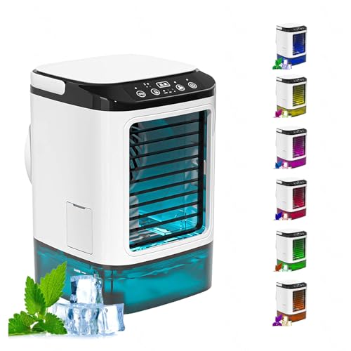 HBDSMLPL Mit Eisbox Luftkühler, Ventilator Mit Kühlung mit 900 ml Wassertank Mobile Air Conditioner Klimaanlage von HBDSMLPL