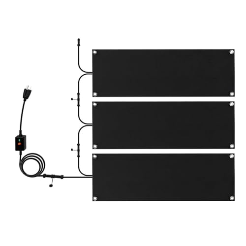 Schneeschmelzende Matten Anti-Rutschdesign, mit Stromkabel Schneeschmelzmatten Schnelle Heizung und Konstante Temperatur, für Treppen Türen Treppen(25,4x76,2cm) von HBDSMLPL