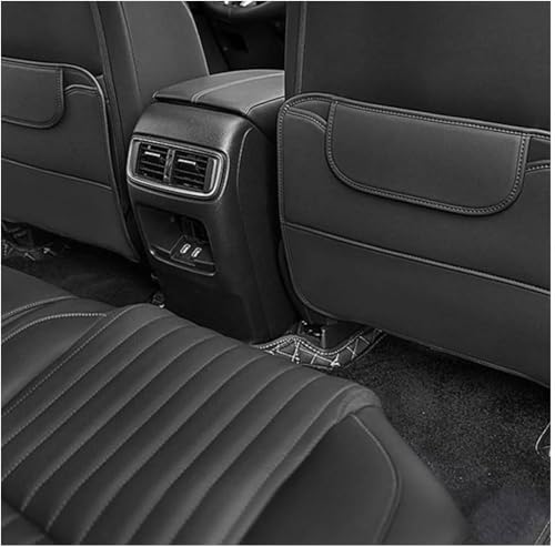 HBDTNTKF 2 Stücke Autositz Rückenlehnenschutz Für Skoda Enyaq Citigo Roomster Fabia Rapid, Rücksitz Rückseite Anti Kick Pad mit Organizer Wasserdicht Kinder Innen ZubehöR,A von HBDTNTKF