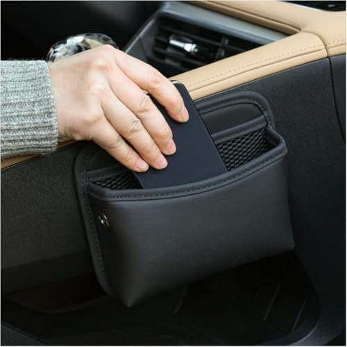 HBDTNTKF Autositze Seitentasche Aufbewahrungsbox Für Cupra Ateca/Born/E-Racer/Formentor/Leon/TCR, Leder Autositz Seitlicher Lückenfüller Mini Organizer Innenraum Zubehör,A von HBDTNTKF