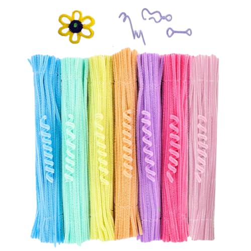 100 Stück Pfeifenreiniger Chenilledraht,Macaron-Farbe Pfeifenputzer Bunt zum Basteln,Biegeplüsch Kunst Pfeifenputzer Bunt Bastelset Bendable Pipe Cleaner für DIY Projekte und Dekorieren-30CM von HBERCAI