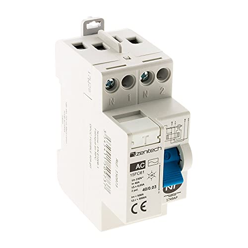 Zenitech - Differentialschalter 40/2 30mA Typ AC NF Zenitech - Differentialschalter 40/2 30mA Typ AC NF von Zenitech