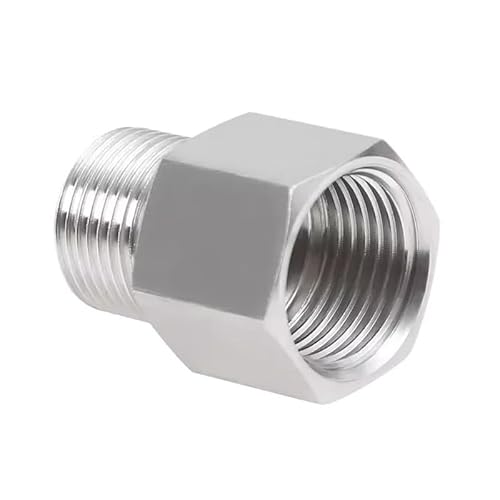 1 Stück weiblich auf männlich BSP-Gewinde 304 Edelstahl Hochdruck-Rohrverschraubung Koppler-Verbindung(F M18x1.5-M M12x1.25) von HBGNZU