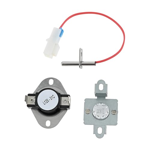 HBGNZU 1 Set 6931EL3003D Begrenzungsthermostat 6323EL2001B Thermistor 6931EL3001E Thermostat für Trockner AP4440975 1268366 6931EL3003E von HBGNZU
