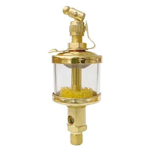 HBGNZU BSP-Außengewinde Nadelventil Typ Sicht Schwerkraft-Tropföler Maschinenwerkzeug-Öler Ölbecher 50 100 200 400 ml(100ml,1/8") von HBGNZU