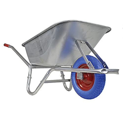 BPA Schubkarre Vollgummi mit Vollgummirad Vollgummireifen Bauschubkarre Schubkarren pannensicher Scheibtruhe Gartenkarre | 100 Liter Mulde verzinkt | PU Rad blau mit Kugellager BPA Schubkarre Vollgummi mit Vollgummirad Vollgummireifen Bauschubkarre Schubkarren pannensicher Scheibtruhe Gartenkarre | 100 Liter Mulde verzinkt | PU Rad blau mit Kugellager von HBH
