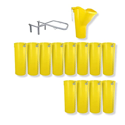SIRL Profi Bauschuttrutsche Schuttrutsche Schuttrutschen Schuttrohr SET (13m (1x Rahmen, 1x Trichter, 12x Fallrohr)) von HBH
