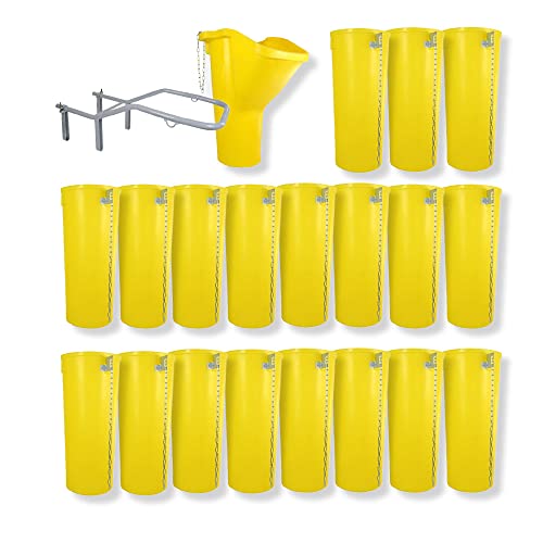 SIRL Profi Bauschuttrutsche Schuttrutsche Schuttrutschen Schuttrohr SET (20m (1x Rahmen, 1x Trichter, 19x Fallrohr)) von HBH