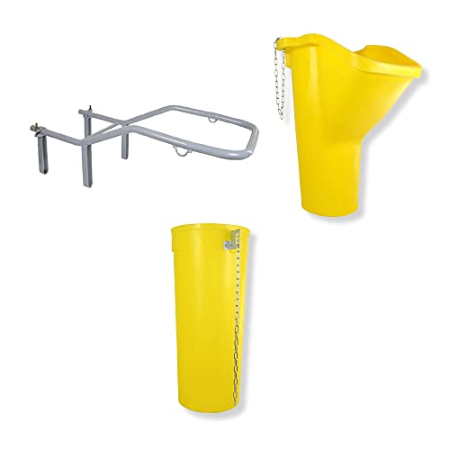 SIRL Profi Bauschuttrutsche Schuttrutsche Schuttrutschen Schuttrohr SET (2m (1x Rahmen, 1x Trichter, 1x Fallrohr)) von HBH