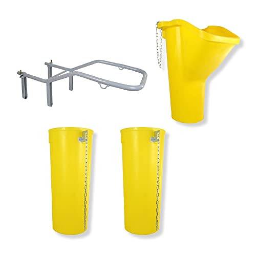 SIRL Profi Bauschuttrutsche Schuttrutsche Schuttrutschen Schuttrohr SET (3m (1x Rahmen, 1x Trichter, 2x Fallrohr)) von HBH