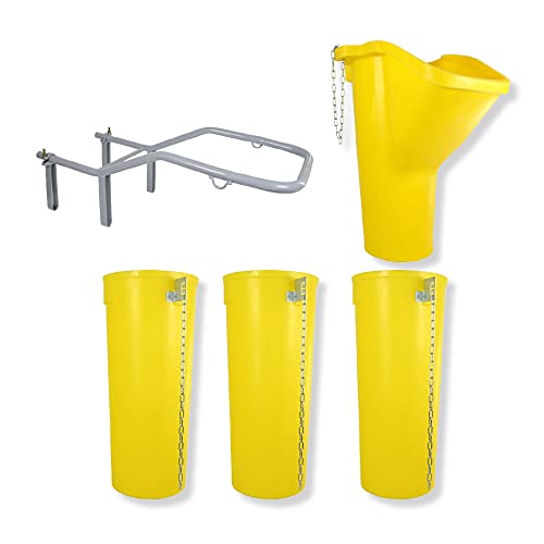 SIRL Profi Bauschuttrutsche Schuttrutsche Schuttrutschen Schuttrohr SET (4m (1x Rahmen, 1x Trichter, 3x Fallrohr)) von HBH