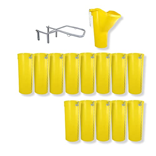 SIRL Profi Bauschuttrutsche Schuttrutsche Schuttrutschen Schuttrohr Set (14m 1x Rahmen, 1x Trichter, 13x Fallrohr) von HBH