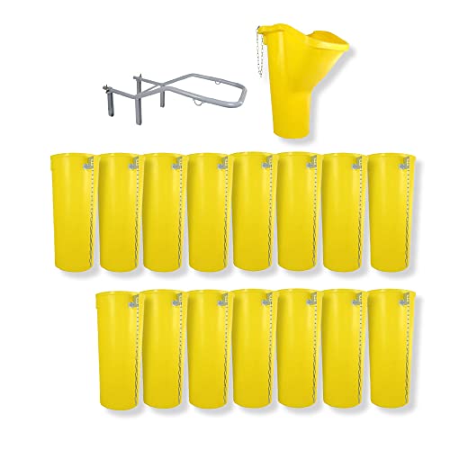 SIRL Profi Bauschuttrutsche Schuttrutsche Schuttrutschen Schuttrohr Set (16m 1x Rahmen, 1x Trichter, 15x Fallrohr) von HBH