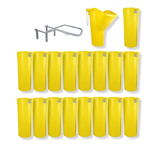 SIRL Profi Bauschuttrutsche Schuttrutsche Schuttrutschen Schuttrohr Set (18m (1x Rahmen, 1x Trichter, 17x Fallrohr)) von HBH