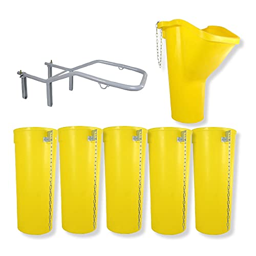 SIRL Profi Bauschuttrutsche Schuttrutsche Schuttrutschen Schuttrohr Set (6m 1x Rahmen, 1x Trichter, 5X Fallrohr) von HBH