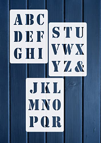 Buchstabenschablone Nr.05 | Buchstabenhöhe 6cm | Alphabet A-Z | Stencil | Wandschablone von HBM-SCHABLONENSHOP