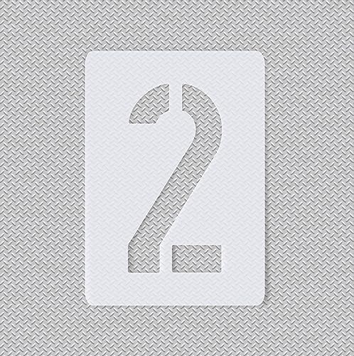 Schablone einzelne Zahl -2- Ziffernhöhe: 20cm ● Nummer für: Schilder ● Tür ● Hausnummern von HBM-Schablonenshop