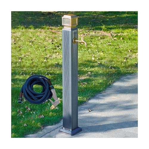 HBOOMOEM AußEnwassersäUle Aus Edelstahl 304，Vertikale Gartenbrunnen Mit Doppeltem Wasserauslasshahn，Geeignet FüR BewäSserung, AutowäSche, Praktisch Zum GießEn.(Normal,B) von HBOOMOEM