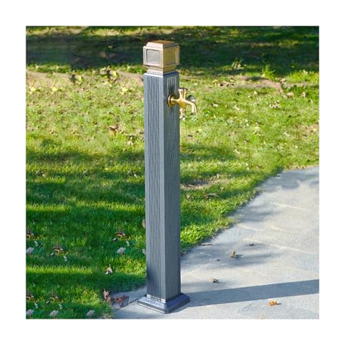 HBOOMOEM AußEnwassersäUle Aus Edelstahl 304，Vertikale Gartenbrunnen Mit Doppeltem Wasserauslasshahn，Geeignet FüR BewäSserung, AutowäSche, Praktisch Zum GießEn.(Normal,E) von HBOOMOEM