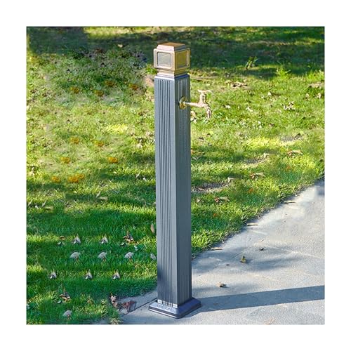 HBOOMOEM AußEnwassersäUle Aus Edelstahl 304，Vertikale Gartenbrunnen Mit Doppeltem Wasserauslasshahn，Geeignet FüR BewäSserung, AutowäSche, Praktisch Zum GießEn.(Spray Gun,C) von HBOOMOEM