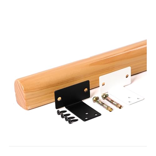 HBOOMOEM Buche Holz Handlauf，TreppengeläNder GeläNder FüR Treppe，Handlauf Aus Massivem Eichenholz，Geeignet FüR Flure, Veranden Und Terrassen Im Innen- Und AußEnbereich.(Semicircle,50CM/19.7in) von HBOOMOEM