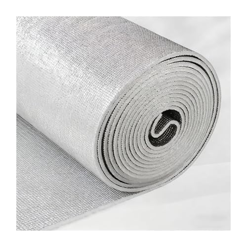 HBOOMOEM Doppelseitige Aluminiumfolie，HeizköRper Isolierung Folie Reflektor ，Kann Auf Jede Beliebige LäNge Zugeschnitten Werden, Geeignet FüR Fenster, BöDen, Autos.(100CM/39.4IN,1.5CM/0.59IN) von HBOOMOEM