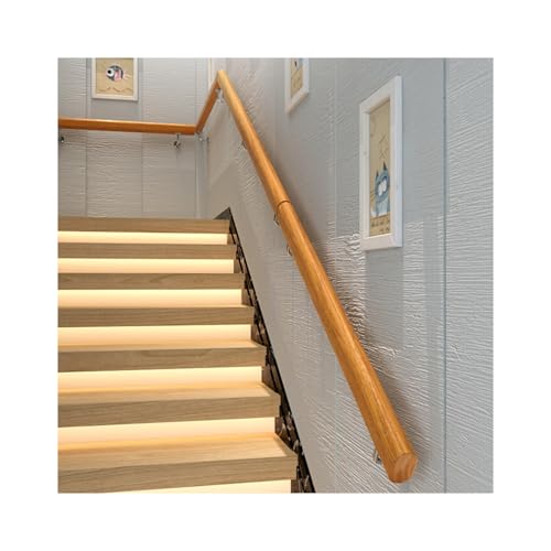 HBOOMOEM Handlauf Treppe Innen Holz，TreppengeläNder FüR Den Innenbereich，Einfach Zu Installieren, Geeignet FüR Flure, Veranden Und Terrassen Im Innen- Und AußEnbereich.(550CM/216.5in) von HBOOMOEM