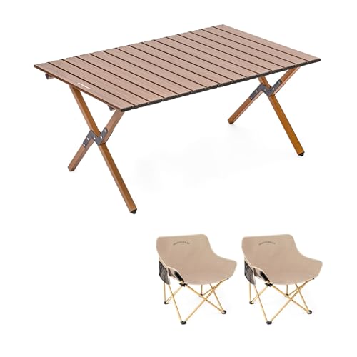 HBOOMOEM Klappbarer Campingtisch Set,Leichter Picknicktisch Und StüHle,Geeignet FüR GäRten Im Freien, Angeln, Festivals Und Andere AnläSse, Leicht Und Einfach Zu Tragen.(Normal,90CM+2 Chairs_Khaki) HBOOMOEM Klappbarer Campingtisch Set,Leichter Picknicktisch Und StüHle,Geeignet FüR GäRten Im Freien, Angeln, Festivals Und Andere AnläSse, Leicht Und Einfach Zu Tragen.(Normal,90CM+2 Chairs_Khaki) von HBOOMOEM