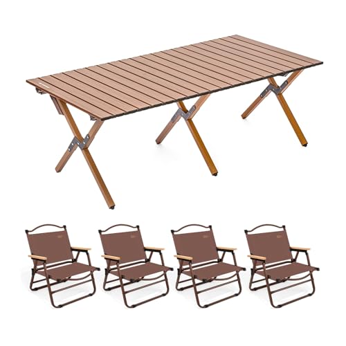 HBOOMOEM Klappbarer Campingtisch Set,Leichter Picknicktisch Und StüHle,Geeignet FüR GäRten Im Freien, Angeln, Festivals Und Andere AnläSse, Leicht Und Einfach Zu Tragen.(Upgrade,120CM+4 Chairs_Khaki) HBOOMOEM Klappbarer Campingtisch Set,Leichter Picknicktisch Und StüHle,Geeignet FüR GäRten Im Freien, Angeln, Festivals Und Andere AnläSse, Leicht Und Einfach Zu Tragen.(Upgrade,120CM+4 Chairs_Khaki) von HBOOMOEM