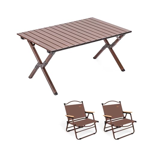 HBOOMOEM Klappbarer Campingtisch Set,Leichter Picknicktisch Und StüHle,Geeignet FüR GäRten Im Freien, Angeln, Festivals Und Andere AnläSse, Leicht Und Einfach Zu Tragen.(Upgrade,90CM+2 Chairs_Brown) HBOOMOEM Klappbarer Campingtisch Set,Leichter Picknicktisch Und StüHle,Geeignet FüR GäRten Im Freien, Angeln, Festivals Und Andere AnläSse, Leicht Und Einfach Zu Tragen.(Upgrade,90CM+2 Chairs_Brown) von HBOOMOEM