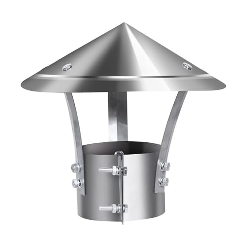 HBOOMOEM Regenhaube，Titanzink Abdeckung for Kaminrohr，Schornsteinhaube Abdeckung Mit Vogelschutz，Verbreiterter Hutreifen, Wasserdicht, KäLte- Und HochtemperaturbestäNdig(250MM*120MM) von HBOOMOEM