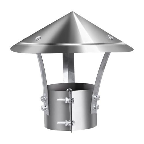 HBOOMOEM Schornsteinhaube，Kaminhut，Kaminabdeckung，Dach-Regenkappe Aus Edelstahl，Das Hutband Verbreitern Und VerstäRken,Starker Regenschutzeffekt,Nicht Leicht Verformbar.(300mm*140mm/11.81in*5.51in) von HBOOMOEM