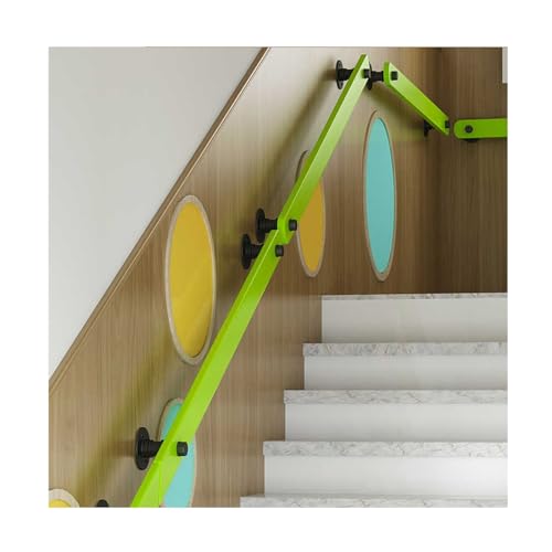 HBOOMOEM Treppe Wandhandlauf Wand Treppe，Holz Handlauf Mit Wandmontage Set，Wird Mit Einem Installationskit Geliefert，DachböDen Und Garagentreppen Geeignet Ist.(Green,400CM/157.5in) von HBOOMOEM