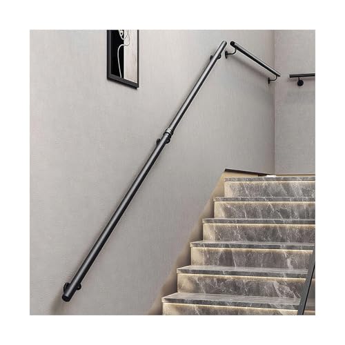 HBOOMOEM TreppengeläNder GeläNder FüR Treppe，Innen Wandhandlauf Treppe，Schwarzes TreppengeläNder Aus Schmiedeeisen，Geeignet FüR Treppen, DachböDen, Flure Und Keller.(25cm/9.8in) von HBOOMOEM