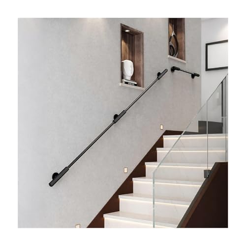 HBOOMOEM TreppengeläNder GeläNder FüR Treppe，Schwarzes TreppengeläNder Aus Schmiedeeisen，Geeignet FüR Flure, DachböDen, Villen, Garagen, Balkone, Terrassen.(Black,450CM/177.2in) von HBOOMOEM