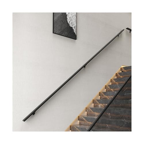 HBOOMOEM TreppengeläNder HandläUfer，Schwarzes TreppengeläNder Aus Schmiedeeisen，Wird Mit Einem Installationssatz Geliefert, Geeignet FüR HausgäRten, Terrassen Und Balkone.(250CM/98.4in) von HBOOMOEM