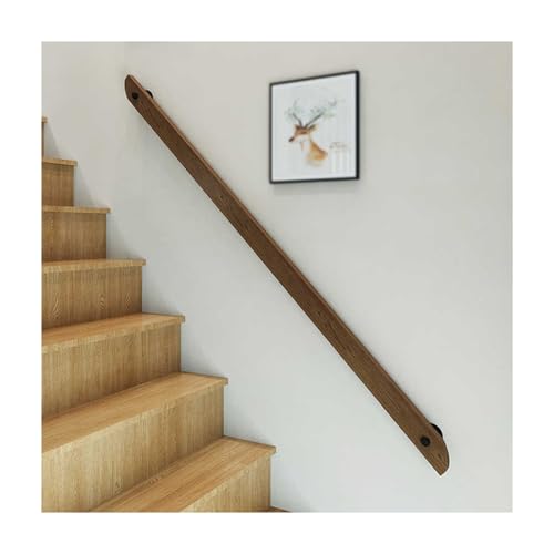 HBOOMOEM Wandhandlauf FüR Treppen，Handlauf Aus Massivem Eichenholz，Treppe Wandhandlauf Wand Treppe，Geeignet FüR Schwangere, äLtere Menschen Und Menschen Mit Behinderungen.(100CM/39.4in) von HBOOMOEM