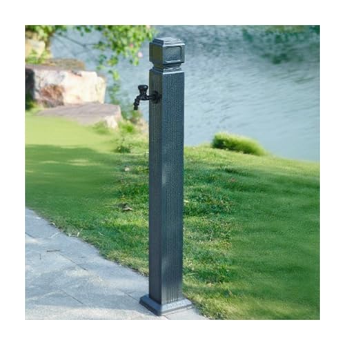 HBOOMOEM WassersäUle Aus Edelstahl 304 FüR Den AußEnbereich，Freistehender Gartenbrunnen Mit WassersäUle，Geeignet Zum BewäSsern Und Waschen In Villen Und HinterhöFen.(110cm/43.3in,A) von HBOOMOEM