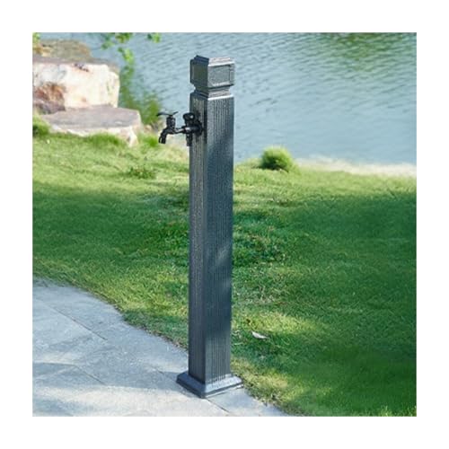 HBOOMOEM WassersäUle Aus Edelstahl 304 FüR Den AußEnbereich，Freistehender Gartenbrunnen Mit WassersäUle，Geeignet Zum BewäSsern Und Waschen In Villen Und HinterhöFen.(110cm/43.3in,E) von HBOOMOEM