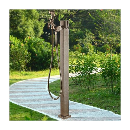 HBOOMOEM WassersäUle Edelstahl，Hydrant,Saeule Mit Wasserhahn，Vertikaler Gartenbrunnen FüR Den AußEnbereich，Geeignet FüR Terrassen, InnenhöFe, Balkone Und SchwimmbäDer.(Spray Gun,E) von HBOOMOEM