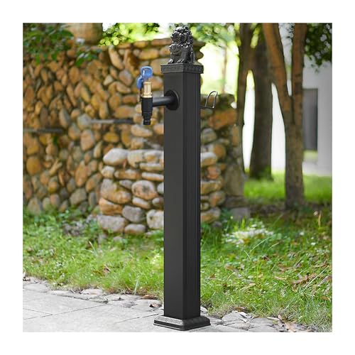 HBOOMOEM Wasserzapfstelle Garten，Vertikaler Gartenbrunne，WassersäUle Aus Edelstahl 304 FüR Den AußEnbereich，Geeignet FüR Terrassen, GäRten, Balkone Und Pools.(116CM/45.7in,A) von HBOOMOEM