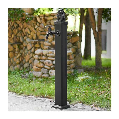 HBOOMOEM Wasserzapfstelle Garten，Vertikaler Gartenbrunne，WassersäUle Aus Edelstahl 304 FüR Den AußEnbereich，Geeignet FüR Terrassen, GäRten, Balkone Und Pools.(116CM/45.7in,B) von HBOOMOEM