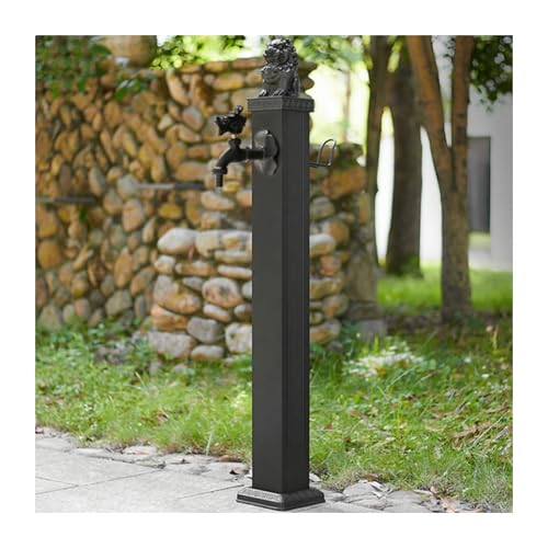 HBOOMOEM Wasserzapfstelle Garten，Vertikaler Gartenbrunne，WassersäUle Aus Edelstahl 304 FüR Den AußEnbereich，Geeignet FüR Terrassen, GäRten, Balkone Und Pools.(116CM/45.7in,E) von HBOOMOEM
