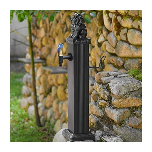 HBOOMOEM Wasserzapfstelle Garten，Vertikaler Gartenbrunne，WassersäUle Aus Edelstahl 304 FüR Den AußEnbereich，Geeignet FüR Terrassen, GäRten, Balkone Und Pools.(76CM/30in,A) von HBOOMOEM