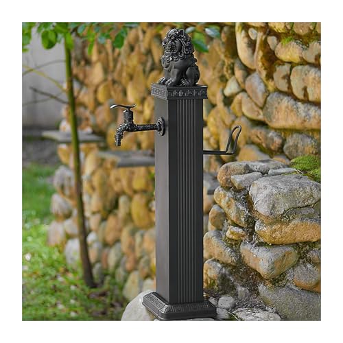 HBOOMOEM Wasserzapfstelle Garten，Vertikaler Gartenbrunne，WassersäUle Aus Edelstahl 304 FüR Den AußEnbereich，Geeignet FüR Terrassen, GäRten, Balkone Und Pools.(76CM/30in,B) von HBOOMOEM