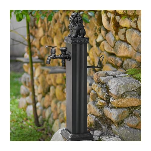 HBOOMOEM Wasserzapfstelle Garten，Vertikaler Gartenbrunne，WassersäUle Aus Edelstahl 304 FüR Den AußEnbereich，Geeignet FüR Terrassen, GäRten, Balkone Und Pools.(76CM/30in,C) von HBOOMOEM