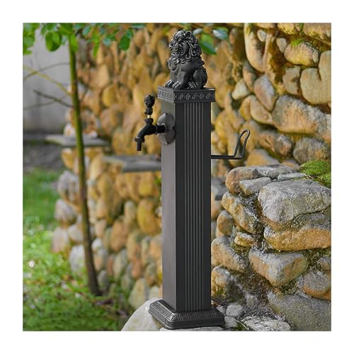 HBOOMOEM Wasserzapfstelle Garten，Vertikaler Gartenbrunne，WassersäUle Aus Edelstahl 304 FüR Den AußEnbereich，Geeignet FüR Terrassen, GäRten, Balkone Und Pools.(76CM/30in,D) von HBOOMOEM